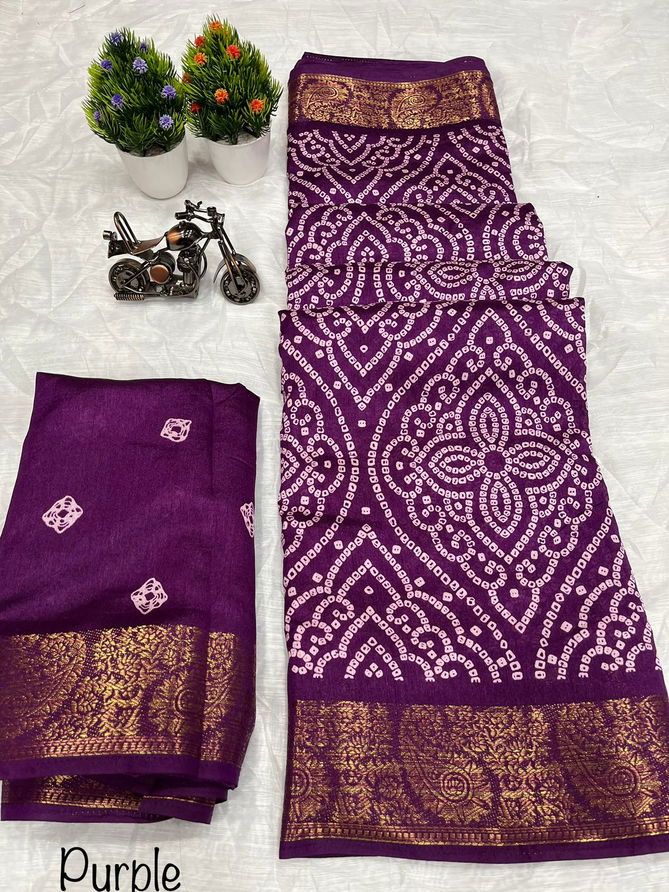 Wow Bandhej Printed Designer Sarees Catalog